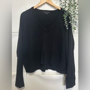 SANCTUARY Black V-Neck Women's Top